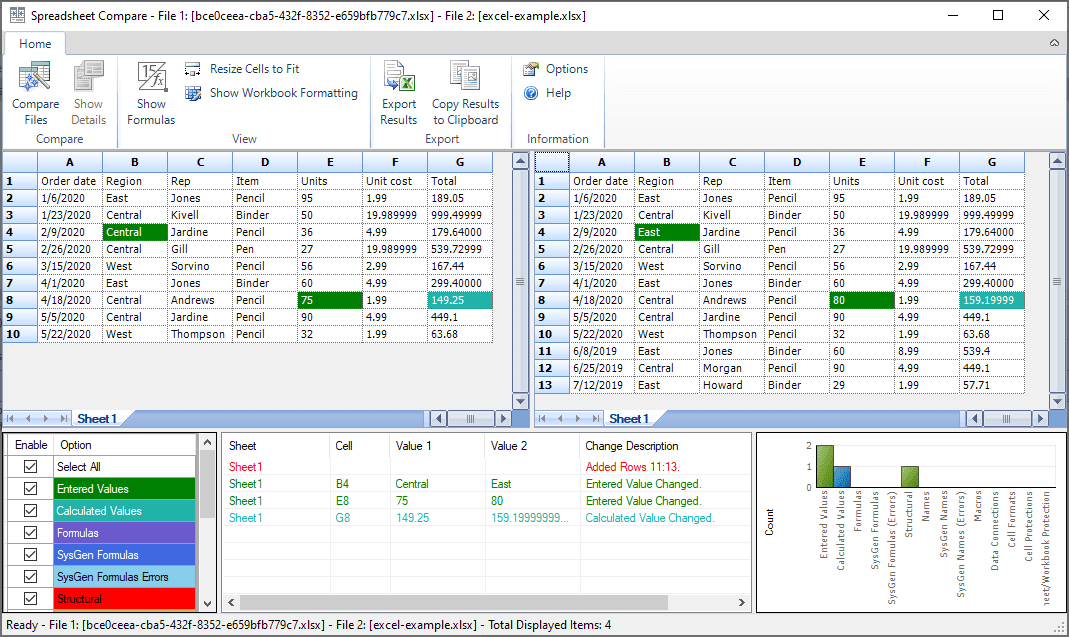 Spreadsheet compare excel